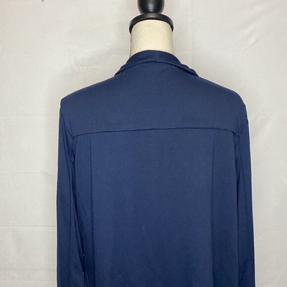 Annabelle Cardigan Women's Size 2XL Zip Pocket Navy Stretch - Picture 7 of 7